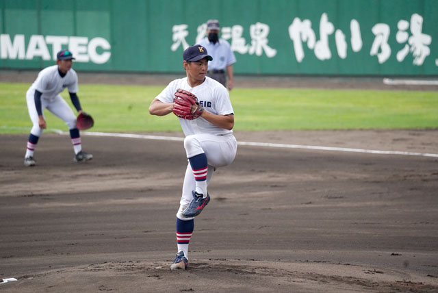 日本体育大学戦で先発した森田晃介（商学部4年・慶應高）