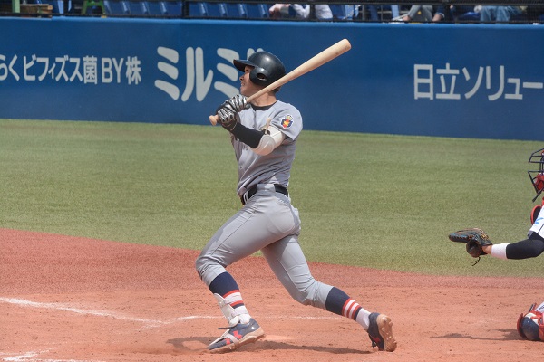 0614全日本準々決勝 東日本国際大　3点本塁打を放った嶋田